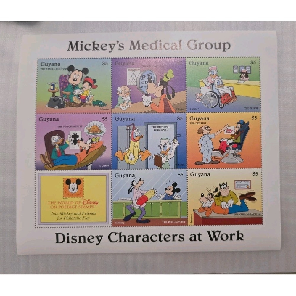 1996 Guyana Postage Stamps Mickey's Medical Group Disney Characters